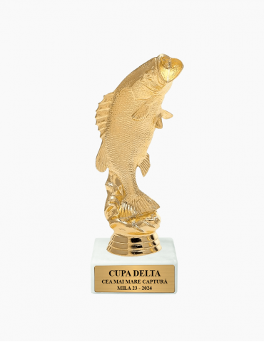 Cupă Figurina Pește Auriu - 624-G 18 cm