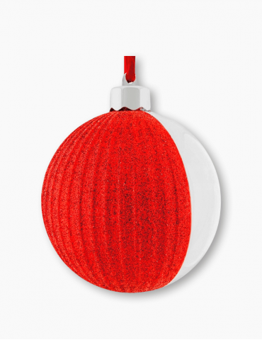 Glob Personalizat cu Poza - 10 cm - Roșu Glitter