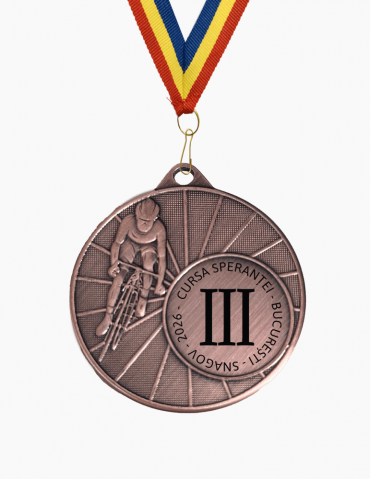 Medalie Metal Bronz IR742 50mm CYCLING