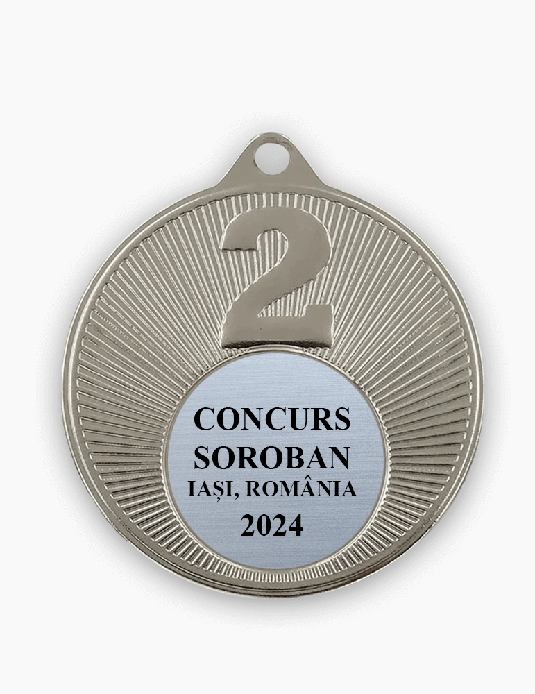 Medalie Metal Argintie 50 mm
