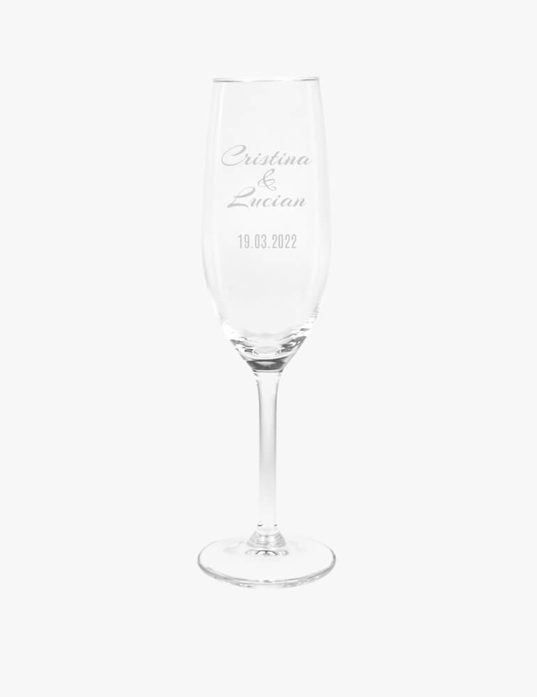 Pahar Șampanie Gravat - 210ml
