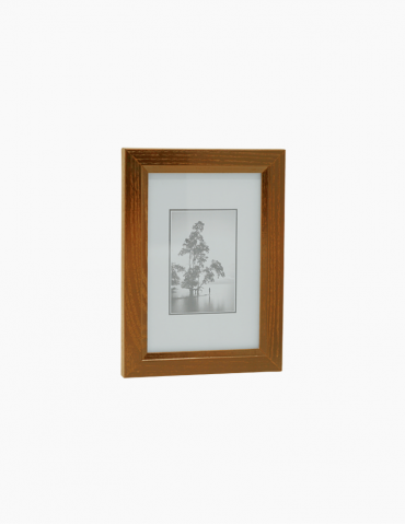 Ramă din lemn cu geam din sticlă Delta 10x15 cm Arămie
