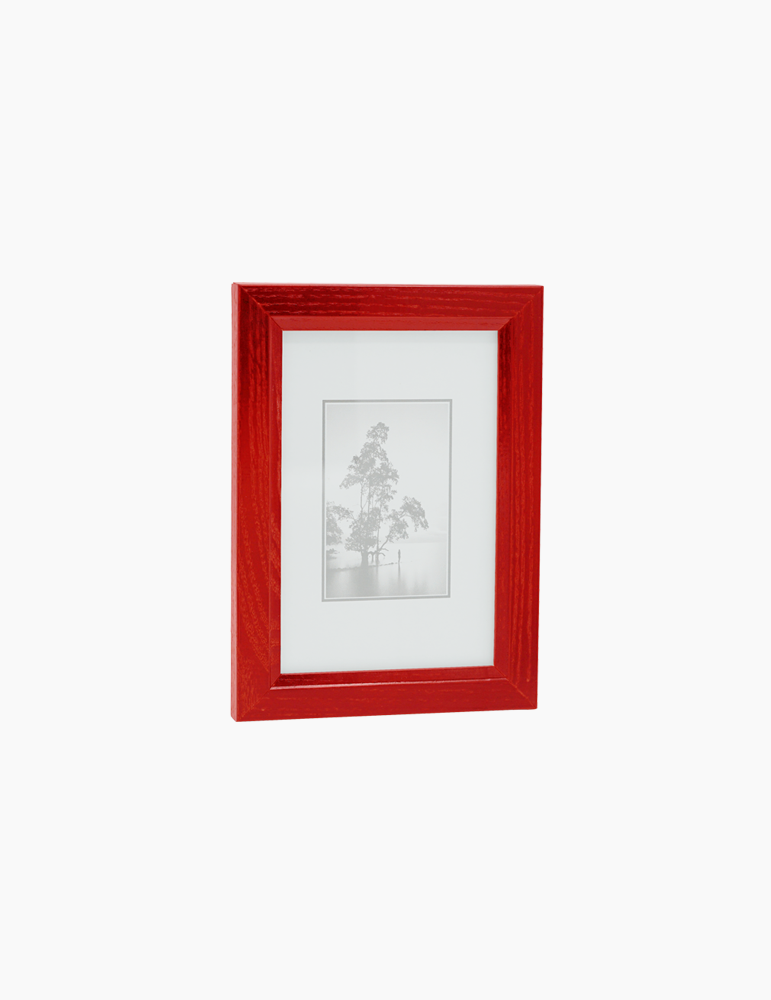 Ramă din lemn cu geam din sticlă Delta 10x15 cm Roșie