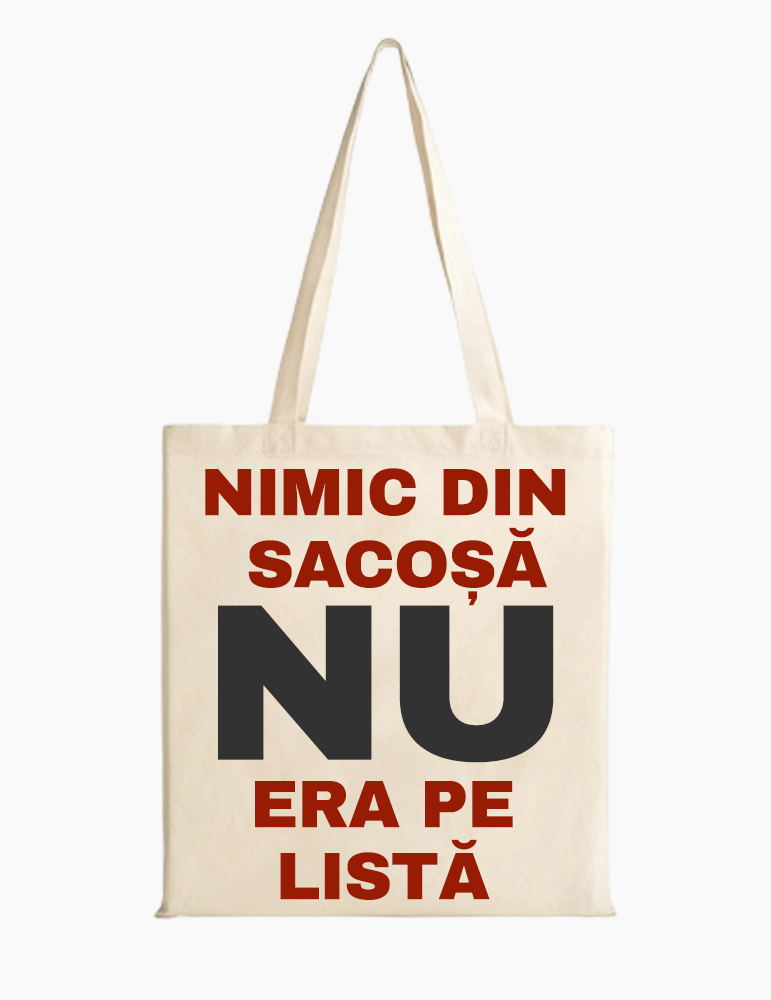 Sacosa tote din pânză personalizată