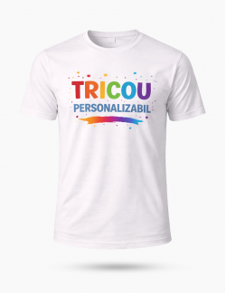 Tricou personalizat bărbat - alb