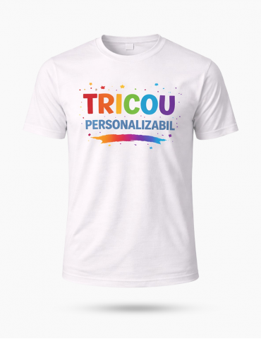 Tricou personalizat bărbat - alb