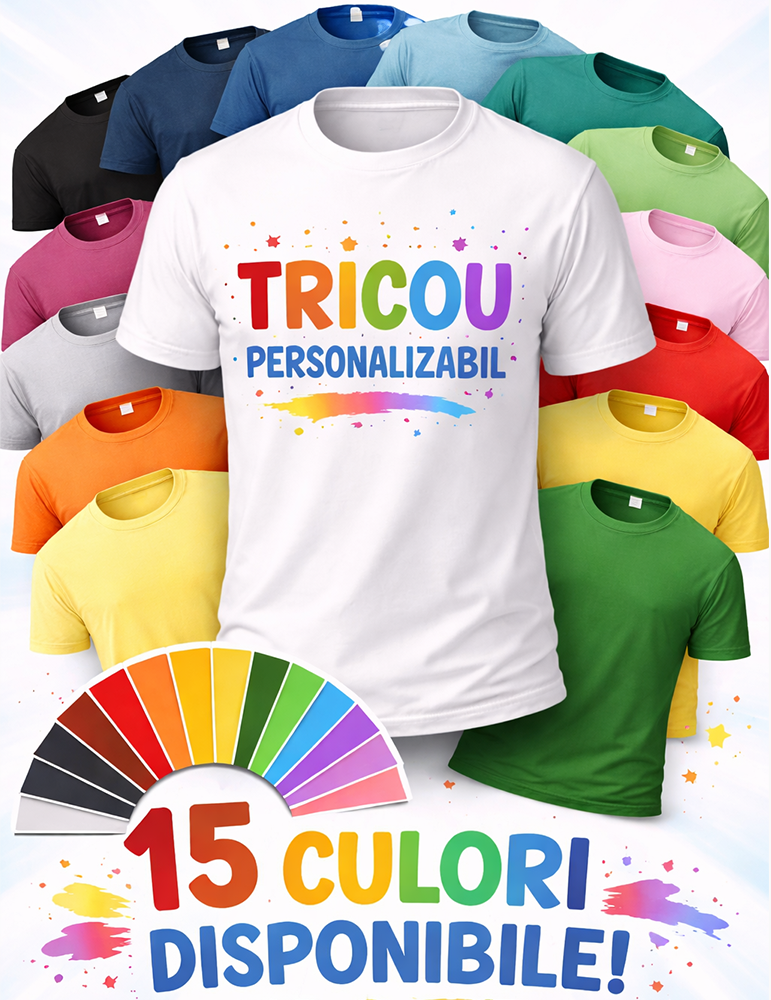 Tricou personalizat bărbat - colorat