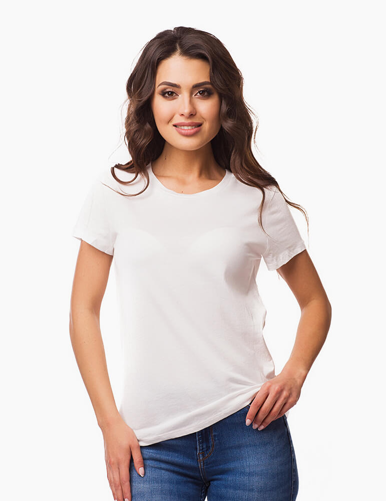 Tricou personalizat damă - alb, față-verso