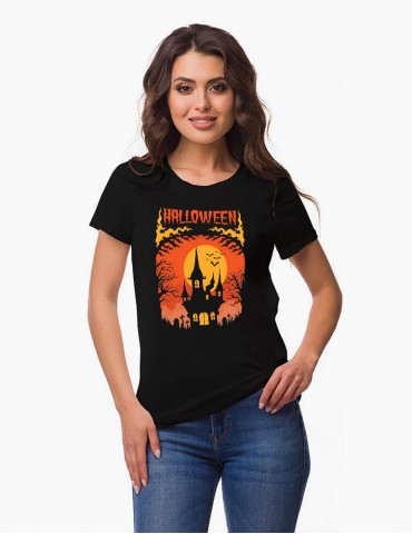 Casa bântuită - Tricou damă Halloween