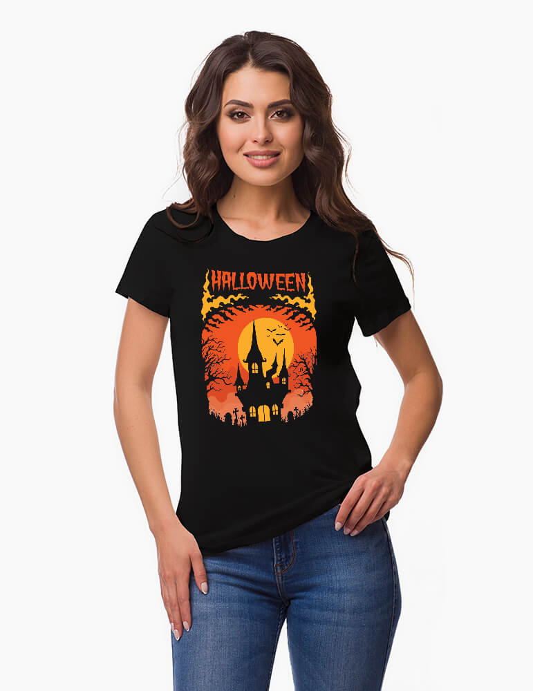 Casa bântuită - Tricou damă Halloween