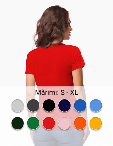 Tricou personalizat damă - colorat, față-verso