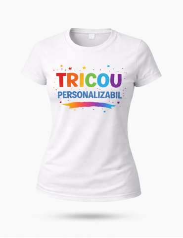 Tricou personalizat damă - alb
