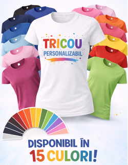 Tricou personalizat damă - colorat