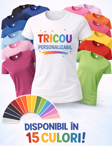 Tricou personalizat damă - colorat