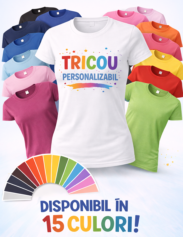 Tricou personalizat damă - colorat